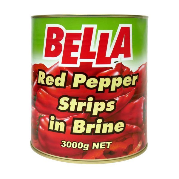 Bella Red Pepper Strips - 3000g